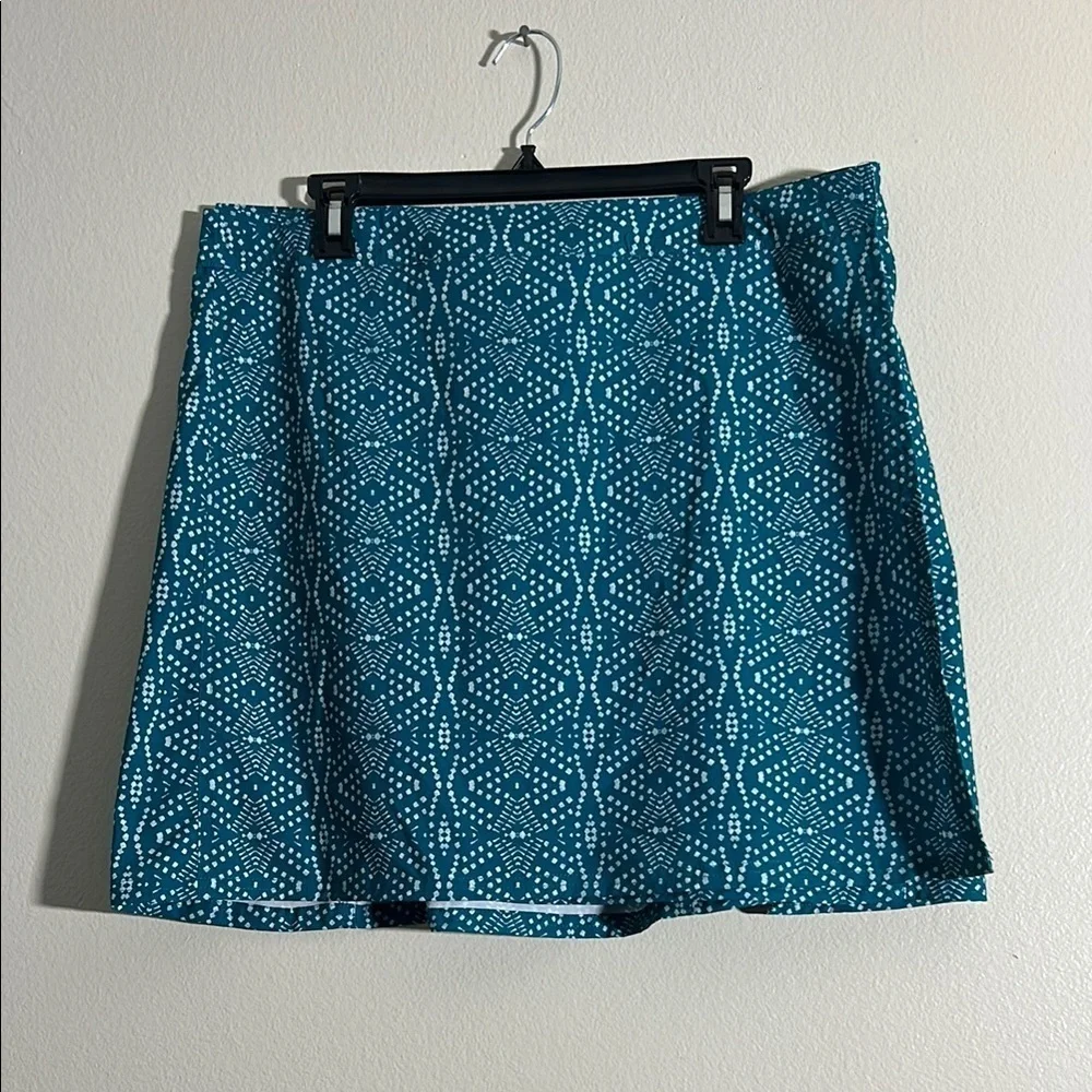 Rip Skirt Hawaii Teal Patterned Women's Skirt